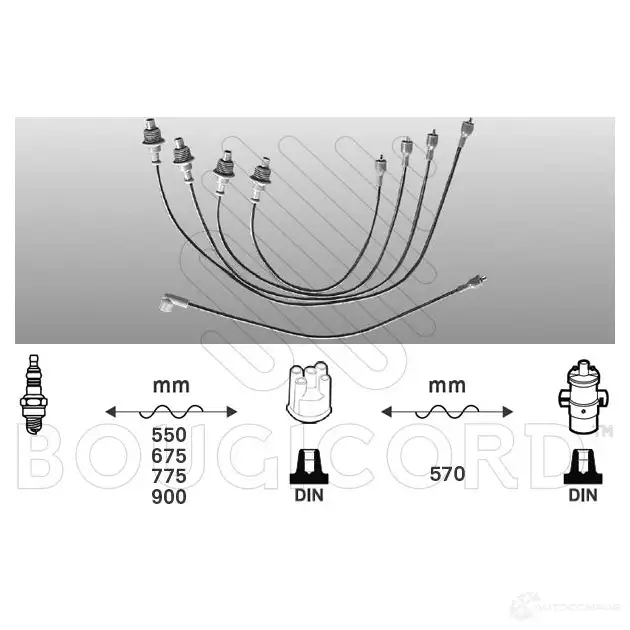 Высоковольтные провода зажигания, комплект BOUGICORD 4303 1845278 3285195843039 IU FPL изображение 0