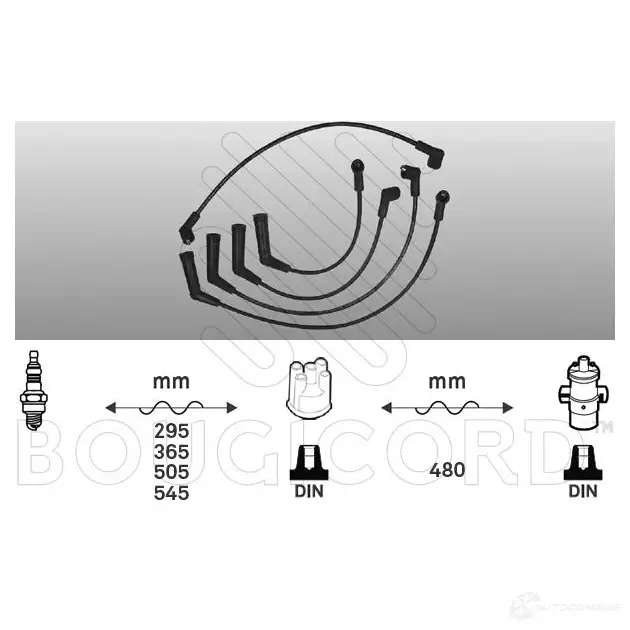 Высоковольтные провода зажигания, комплект BOUGICORD L18 6ANF 8107 1845435 3285190000000 изображение 0
