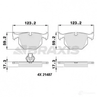 Тормозные колодки, комплект BRAXIS 3663908102466 ESP GTDC 4405320 aa0094