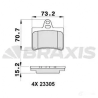 Тормозные колодки, комплект BRAXIS 4405358 3663908103197 aa0132 3NHHFW 9