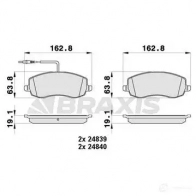 Тормозные колодки, комплект BRAXIS 4406099 G 0GDLCA 3663908108345 ab0438