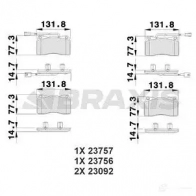 Тормозные колодки, комплект BRAXIS 3663908100721 4406159 WRT VL ab0505