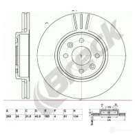 Тормозной диск BRECK br308va100 5901958625510 4M57 X 2295727