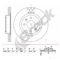 Тормозной диск BRECK 2295723 5901958625473 C6NKQ C br304va100