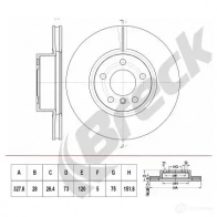 Тормозной диск BRECK 2295809 5901958626722 4GG OEA8 br408vh100