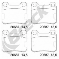 Тормозные колодки, комплект BRECK 206870070400 2295246 A9 I27 5906295145080 - Изображение 2