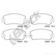 Тормозные колодки, комплект BRECK 2295265 5906295145684 4QP7 U 209500070210 - Изображение 2