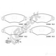 Тормозные колодки, комплект BRECK 2295454 W OOH4 5906295146131 235970070210 - Изображение 2