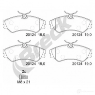 Тормозные колодки, комплект BRECK 201240070100 5906295145004 KIH13 X4 2295230 - Изображение 2