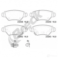 Тормозные колодки, комплект BRECK 232580070410 2295408 LL 7AS 5906295146070 - Изображение 2