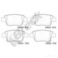Тормозные колодки, комплект BRECK 5906295146926 YY265 L6 2295459 236200070210 - Изображение 2