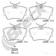Тормозные колодки, комплект BRECK 239800070300 2295506 5906295146865 XL 87O8 - Изображение 2