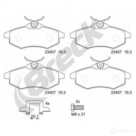 Тормозные колодки, комплект BRECK X 5V1B 2295431 234070070200 5906295147398 - Изображение 2