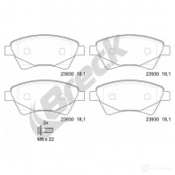 Тормозные колодки, комплект BRECK 2295499 98NVE7 T 239300070200 5906295146858 - Изображение 2