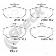 Тормозные колодки, комплект BRECK M4 PQH 2295232 201680070100 5906295145011 - Изображение 2