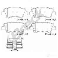 Тормозные колодки, комплект BRECK F5AH2 N 2295636 253370070200 5901958621840 - Изображение 2