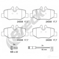 Тормозные колодки, комплект BRECK 7 CUJ61R 5906295147473 240080070300 Mercedes Vito (W639) 2 Фургон 2.1 110 CDI (6301. 6303. 6305) 95 л.с. 2010 – 2024