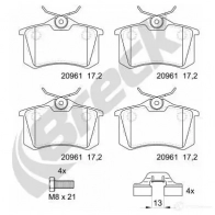 Тормозные колодки, комплект BRECK MV42 1 2295267 5906295145196 209611070400 - Изображение 2