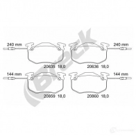 Тормозные колодки, комплект BRECK 5906295146254 206350070210 W 8DQD 2295242 - Изображение 2