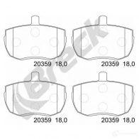 Тормозные колодки, комплект BRECK 9 ZMF6U 2295236 203590070100 5906295145042 - Изображение 2