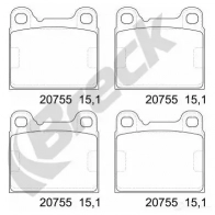 Тормозные колодки, комплект BRECK 207550070400 5906295146261 V1R5K P5 2295249 - Изображение 2