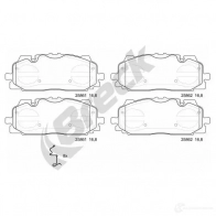 Тормозные колодки, комплект BRECK 2A3NX0 T 258610055300 1438407959 - Изображение 2