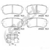 Тормозные колодки, комплект BRECK 7P 0DGC 243200070410 2295543 5906295147848 - Изображение 2