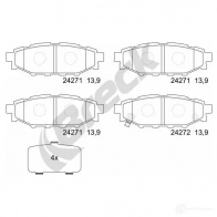 Тормозные колодки, комплект BRECK ZPI4R 5 242710070210 2295534 5901958620287 - Изображение 2