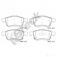 Тормозные колодки, комплект BRECK 2295643 5901958621710 HFL4 GZ 259060070100 - Изображение 2