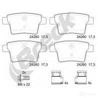 Тормозные колодки, комплект BRECK 242600070400 Ford Mondeo 3 (GE, B5Y) Хэтчбек 3.0 ST220 226 л.с. 2002 – 2007 5906295147756 Y0 T5EAD