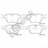 Тормозные колодки, комплект BRECK 5901958623004 1424660898 TXH4 VFK 240960070100 - Изображение 2
