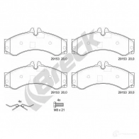 Тормозные колодки, комплект BRECK V1E X8PZ 291530070300 5906295144427 2295649 - Изображение 2