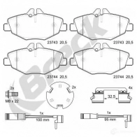 Тормозные колодки, комплект BRECK Mercedes E-Class (W211) 3 Седан 2.7 E 270 CDI (2116) 163 л.с. 2002 – 2008 5906295147619 237430070110 CD X6T5M