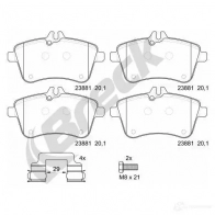 Тормозные колодки, комплект BRECK O F6YRS 2295490 238810070110 5906295147916 - Изображение 2