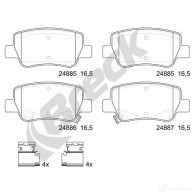 Тормозные колодки, комплект BRECK 248850070410 2295605 2XI1 NWA 5901958620065 - Изображение 2