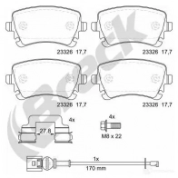Тормозные колодки, комплект BRECK 233260070210 XVNH D 2295424 5906295147305 - Изображение 2