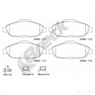 Тормозные колодки, комплект BRECK 5906295148715 U6R5C 8S 246600070100 2295585 - Изображение 2