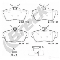 Тормозные колодки, комплект BRECK UFR1 8 5906295148678 245780070200 2295575 - Изображение 2