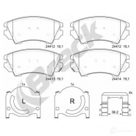 Тормозные колодки, комплект BRECK PCS1U MZ 244120070110 5906295147855 2295548 - Изображение 2