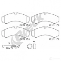 Тормозные колодки, комплект BRECK S24L D 2295646 5906295144243 291210070300 - Изображение 2