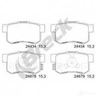 Тормозные колодки, комплект BRECK 5901958621499 244340070400 V697K CN 2295553 - Изображение 2