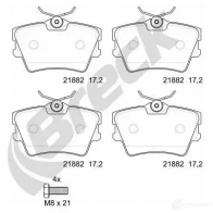 Тормозные колодки, комплект BRECK 2295348 5906295145516 4 GYO0M6 218820070400 - Изображение 2
