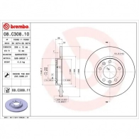 Тормозной диск BREMBO HLQM 4F 8020584217887 789892 08.C308.11 - Изображение 4