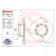 Тормозной диск BREMBO 790475 B 4S0MM5 09732210 8020584732212