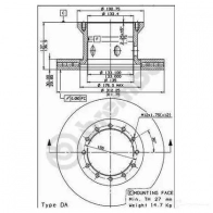 Тормозной диск BREMBO 09732310 41OOB X 8020584732311 790477