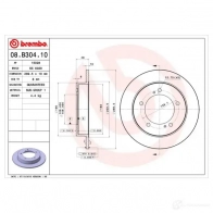 Тормозной диск BREMBO 08.B304.10 789823 OUN RW 8020584036143 - Изображение 2