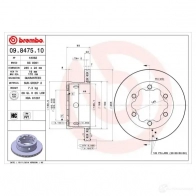 Тормозной диск BREMBO 790659 09.8475.10 Q 7YSBK 8020584847510 - Изображение 2