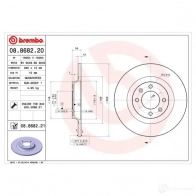 Тормозной диск BREMBO MMZ4 V 789505 8020584035979 08.8682.21 - Изображение 2