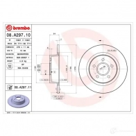Тормозной диск BREMBO 08a29711 FQ7A6 F 8020584214251 789695 - Изображение 3