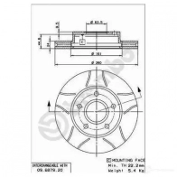 Тормозной диск BREMBO 1F6O 7JW 09687976 8020584013564 790382 - Изображение 2